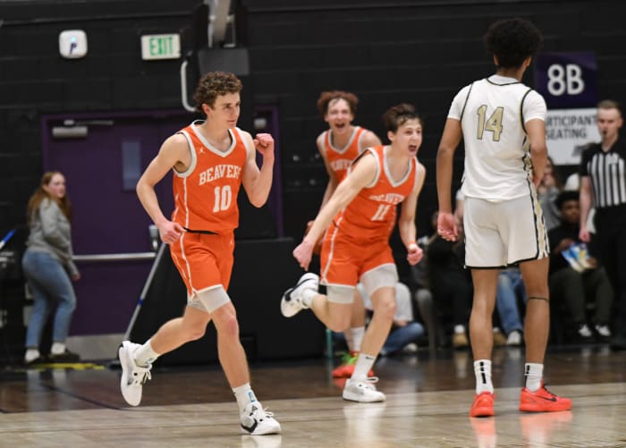 Beaverton Southridge 6A Oregon boys basketball quarterfinal 2024 Taylor Balkom 49